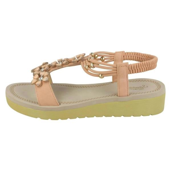 Savannah Ladies Savannah Flower Beaded Sandals