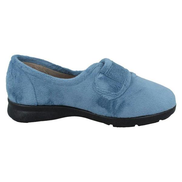 DB Shoes Ladies DB Shoes Casual Velour Slippers Fountain
