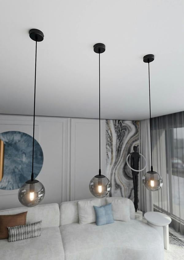 Emibig COSMO Pendant lamp  1 x E14 Black with Graphite Shade