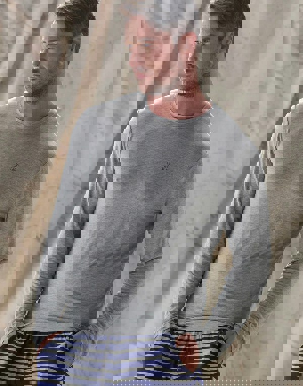 Two-pack Men's Bamboo Long Sleeve T-Shirts – Navy & Grey Marl - British Boxers