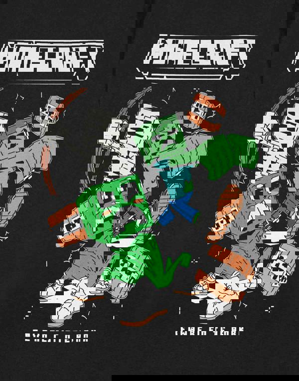 Minecraft Mens Black Beware Of The Dark Short Sleeved T-Shirt