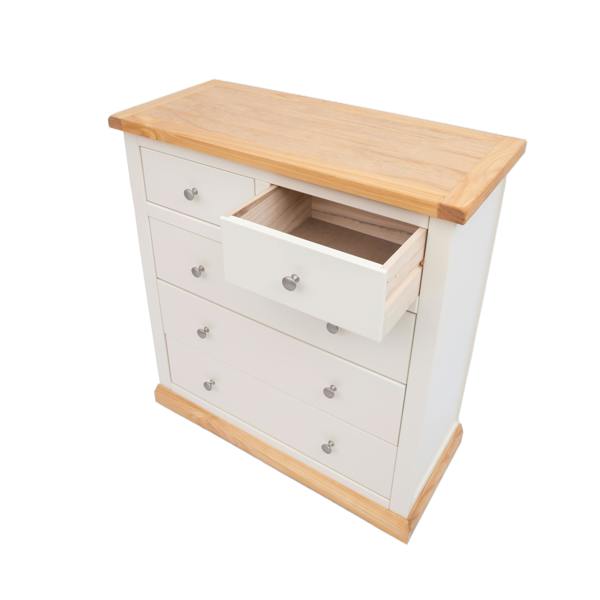 Cabinet Bits Trevi 5 Drawer Chest of Drawers Chrome Knob
