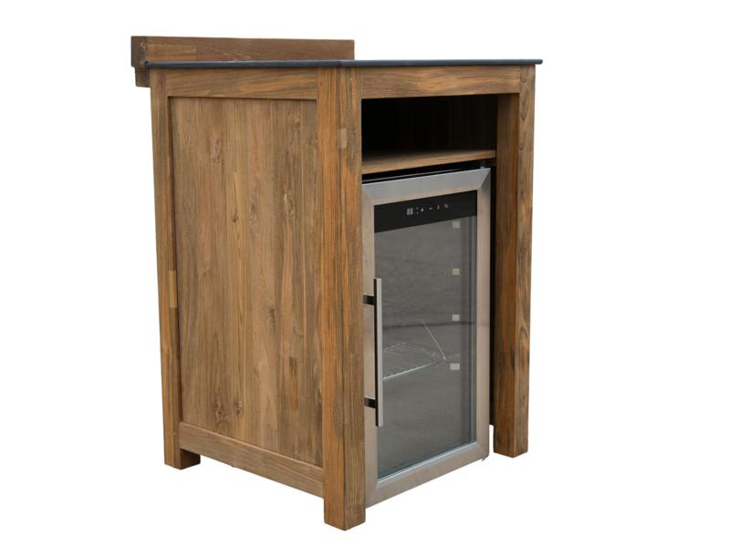 Ocean Designs Barletta Teak Kitchen Fridge Unit