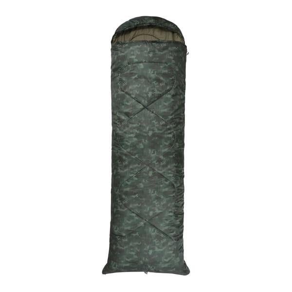 Mountain Warehouse Apex Camo Square Midseason Sleeping Bag - Dark Khaki - 