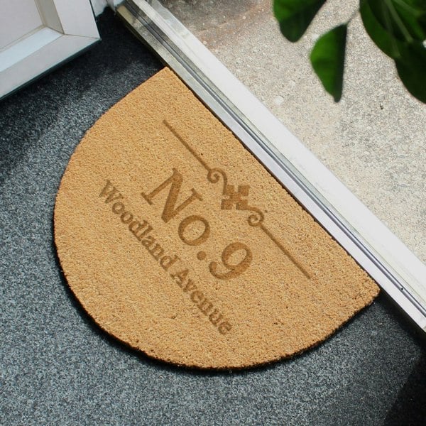 Personalised Memento Company Personalised Ornate Half Moon Indoor Doormat