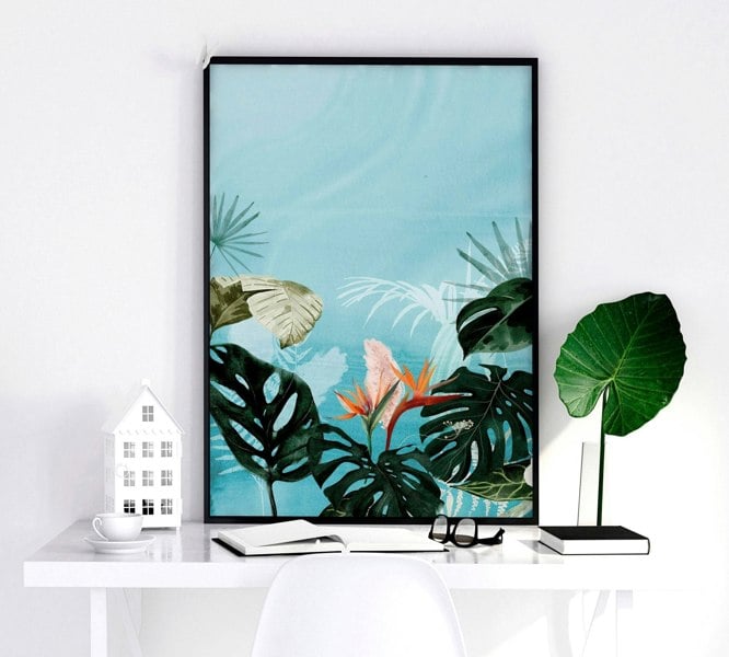 Home office art | set of 3 Tropical wall art prints