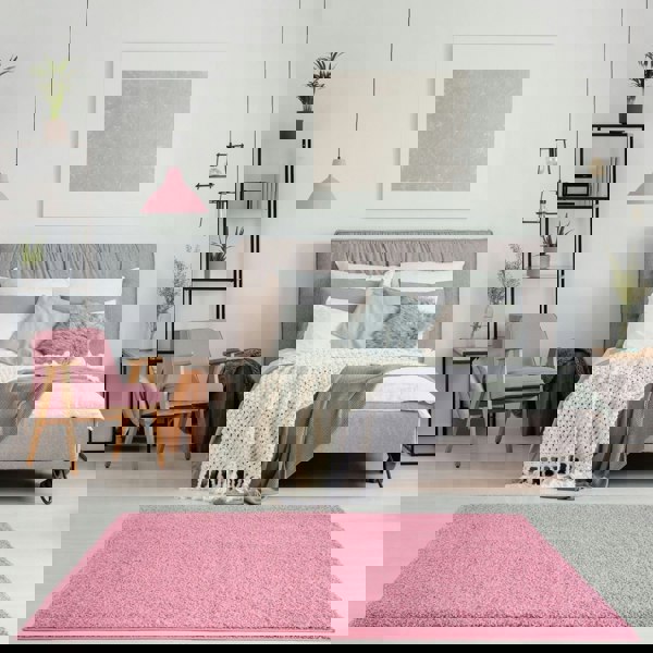 Shaggy Pink Colour Rug durable and soft, high quality