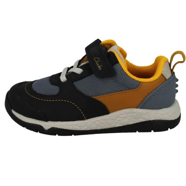 Clarks Childrens Clarks Casual Hook And Loop Fastening Trainers Steggy Stride