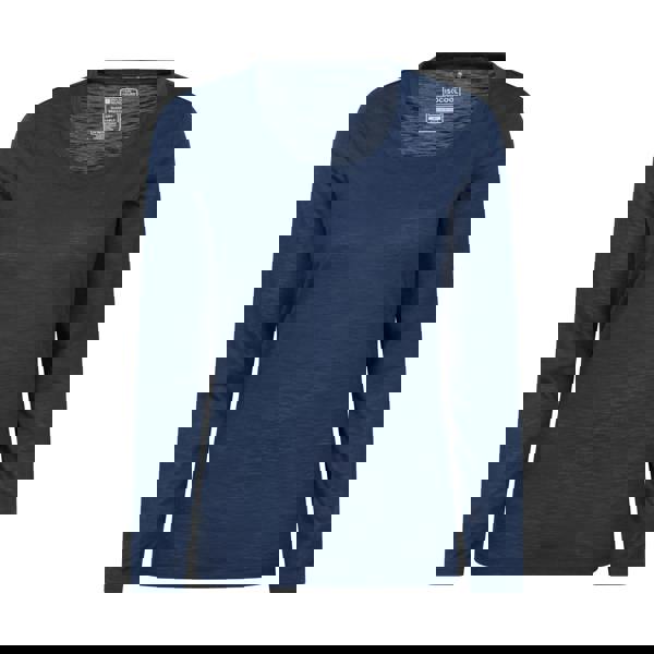 Mountain Warehouse Womens/Ladies Agra Slub Long-Sleeved Top - Navy