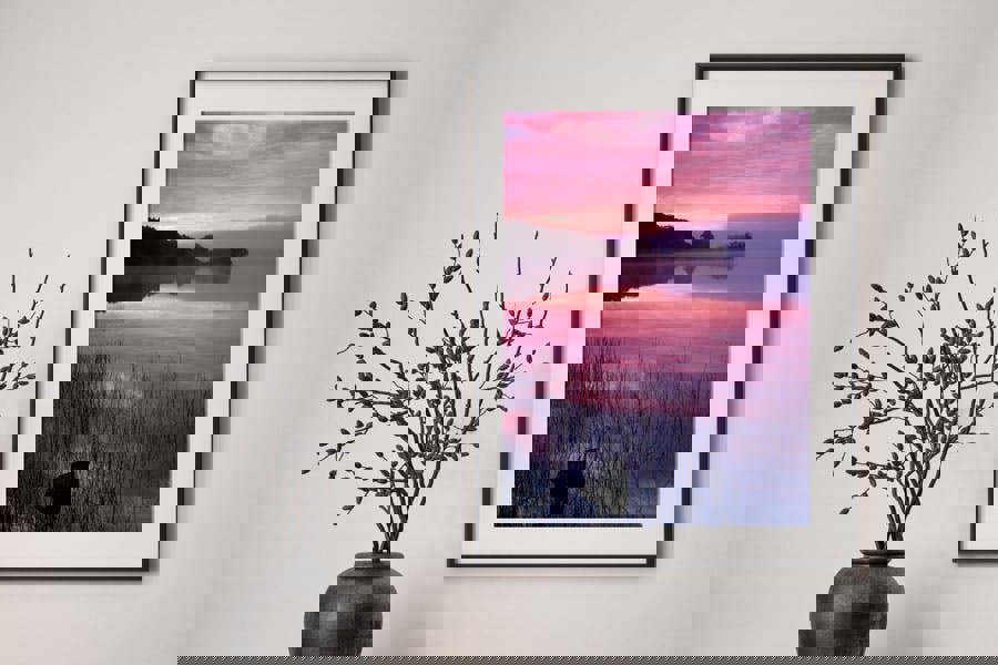 Framed art print of loch achray in scotland