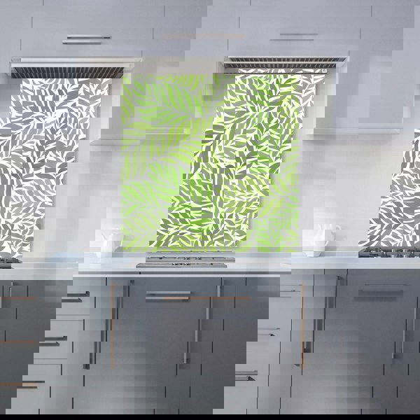 Warren Reed - Designer Green Leaf Pattern Kitchen Splashback
