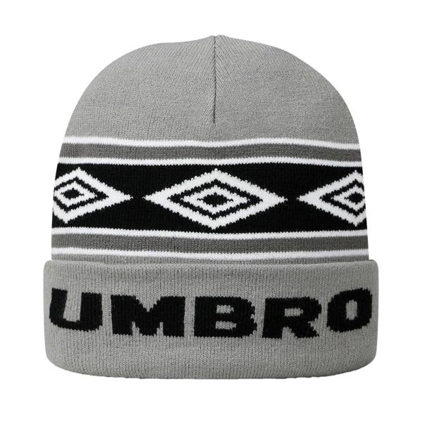 Umbro Diamond Knitted Beanie - Ultimate Grey/Black/Brilliant White - 