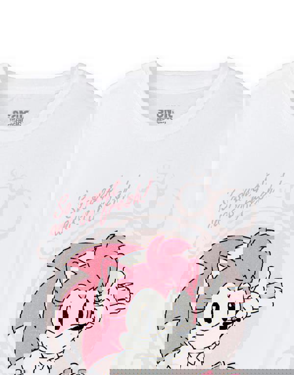 Sonic the Hedgehog Womens White Amy's Bubblegum Short Sleeved T-Shirt