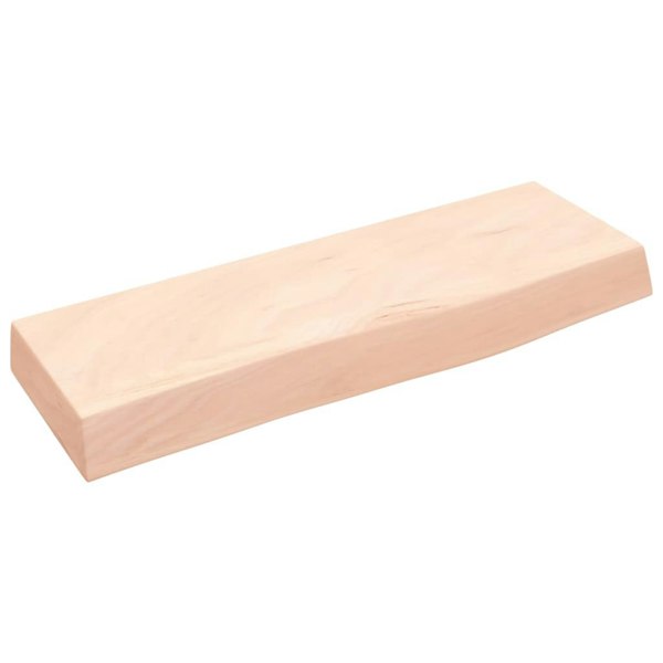Berkfield Wall Shelf 60x20x6 cm Untreated Solid Wood Oak