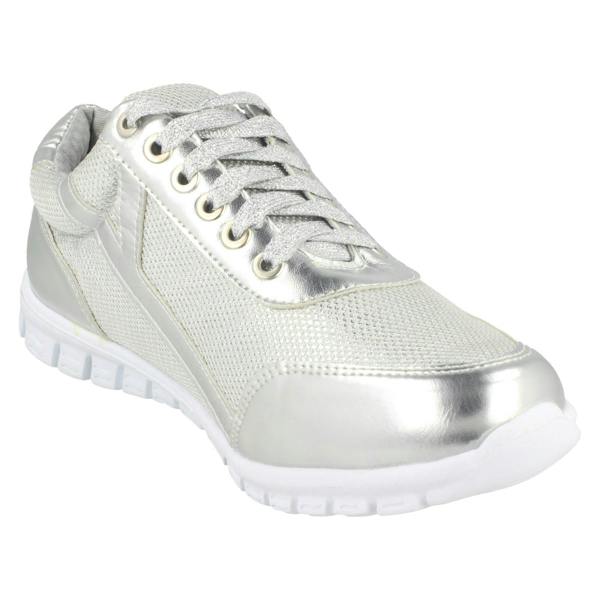 Spot On Ladies Waves Lace Up Trainers