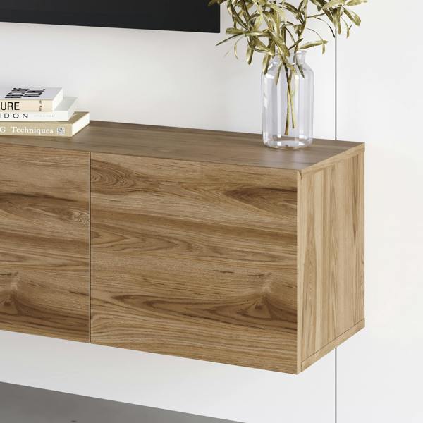Decortie Daroca Floating Wall-Mounted TV Unit up to 65-Inch TVs 180cm(W) Soft-Close 4 Doors TV Cabinet for Living Room