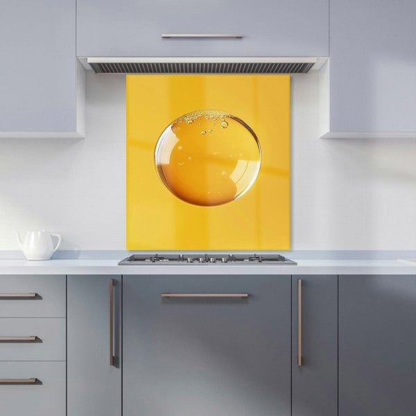 Warren Reed - Designer Solitary Yellow Bubble: A Closer Look Kitchen Splashback