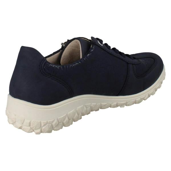 Rieker Womens Rieker Extra Wide Detailed Lace Up Trainers With Side Zip 59501