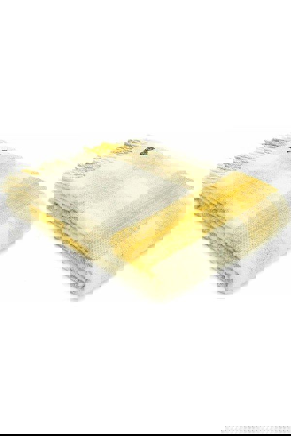 HomeSpace Direct Meadow Yellow Checked Wool Throw