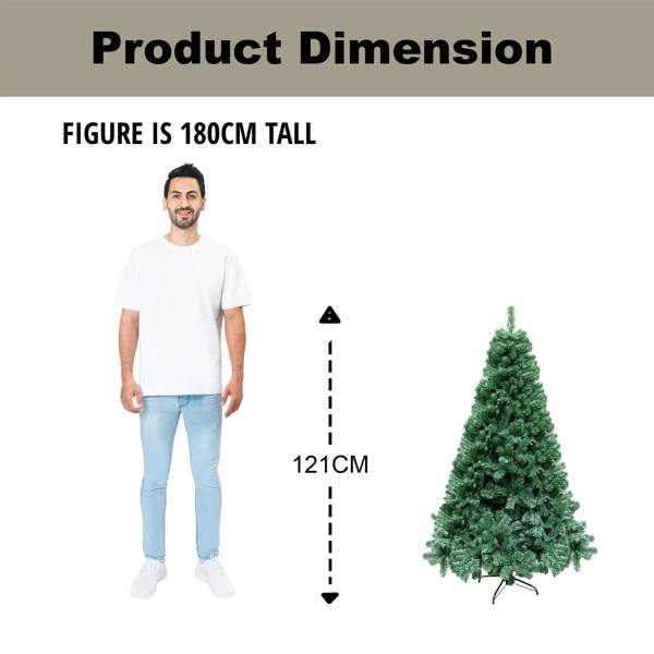 4ft to 12ft Green Alaskan Pine Artificial Christmas Trees with Metal Stand image 8