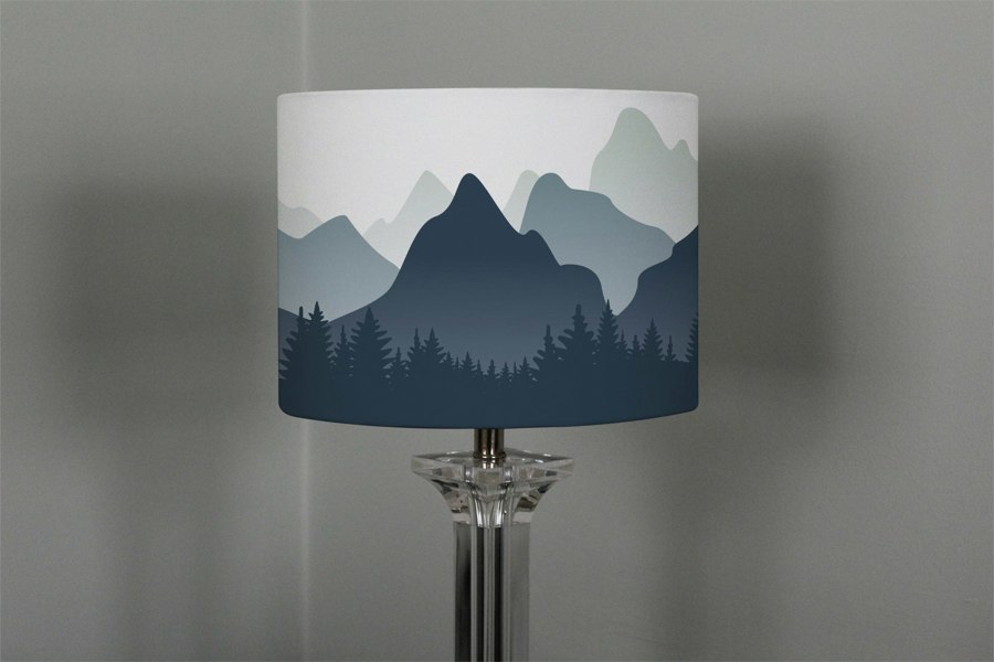 Benjamin Tate Design mountain landscape illustration (Ceiling & Lamp Shade)