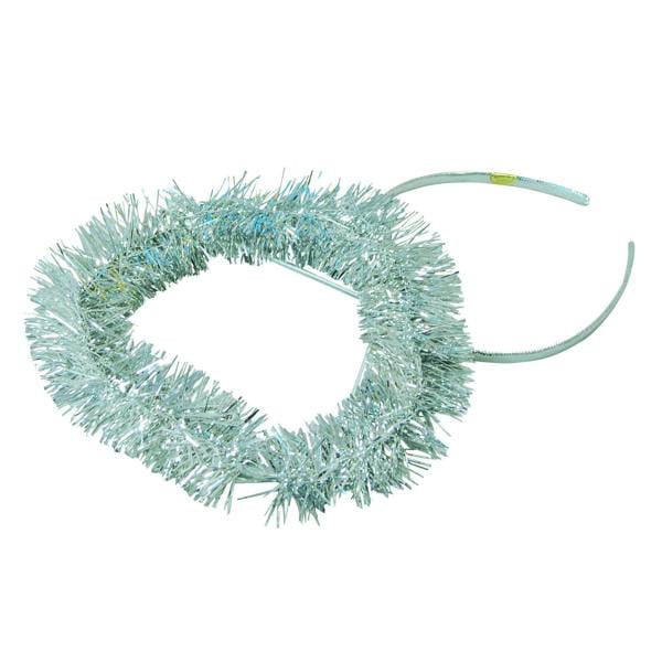 Bristol Novelty Unisex Adults Tinsel Halo - Silver - 