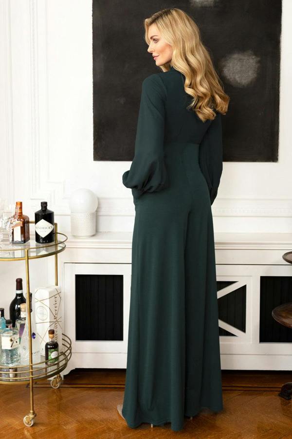 HotSquash Wide Leg Jumpsuit with Blouson Sleeve