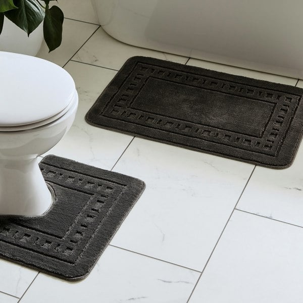 Catherine Lansfield Armoni Bath & Pedestal Mat Set
