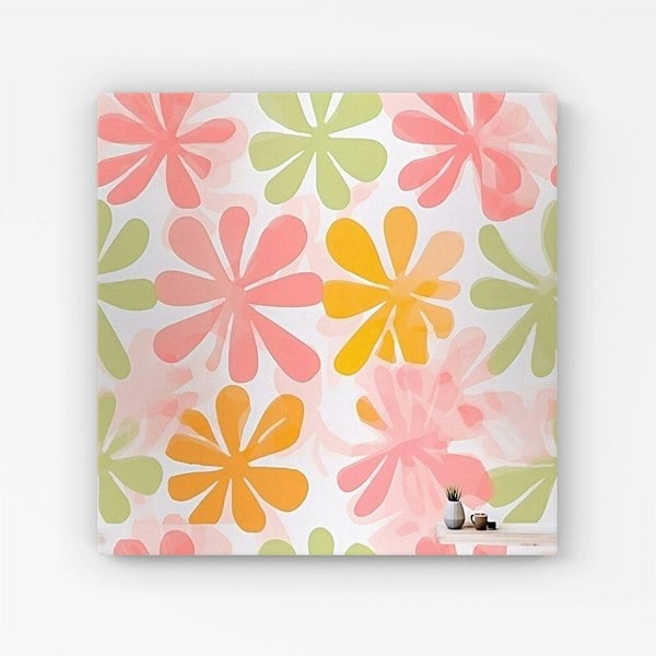 Warren Reed Yellow And Pink Flowers Canvas