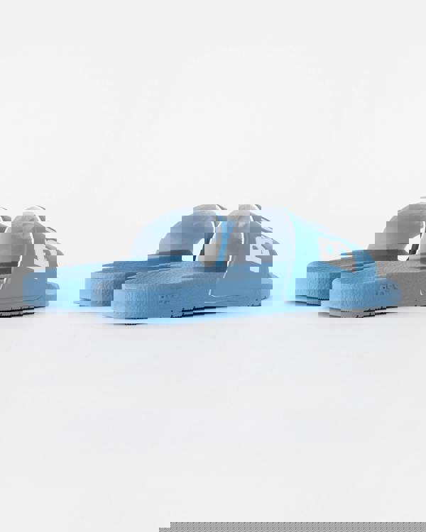 BOSS Orange Aryeh Mens Italian-Made Slides With Large Logo Detail - Turquoise/Aqua 445