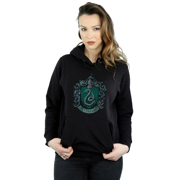 Harry Potter Womens Slytherin Cotton Hoodie - Black