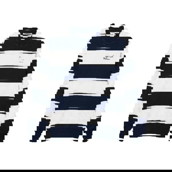 Lacoste Womens/Ladies French Made Oversized Sweatshirt - Cream/Dark Blue - 