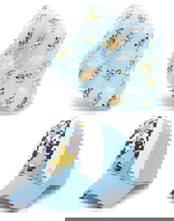 Bluey Unisex Kids Blue Character Bucket Hat & Cap Set (One Size)