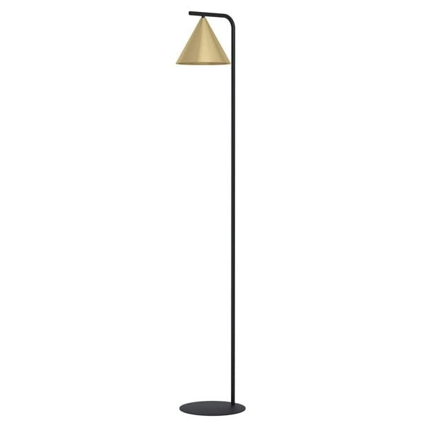 EGLO Narices Black And Brass Conical Floor Lamp
