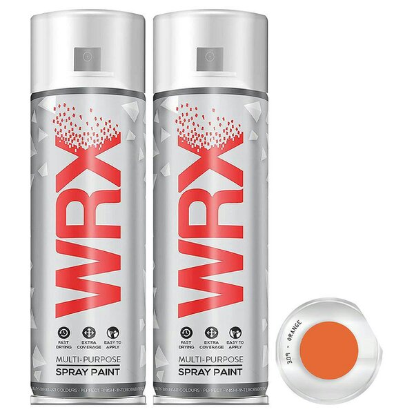 WRX 2X WRX Flat Orange Spray Paint 400ml