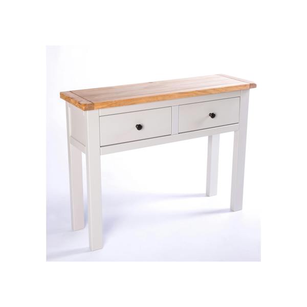 Cabinet Bits Argenta Light Grey 2 Drawer Console Table Brass Knob