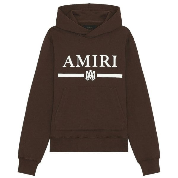 Amiri Ma Bar Logo Brown Hoodie XS