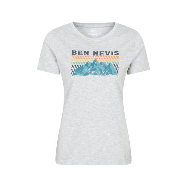 Mountain Warehouse Womens/Ladies Ben Nevis Mountain T-Shirt - Light Grey - 