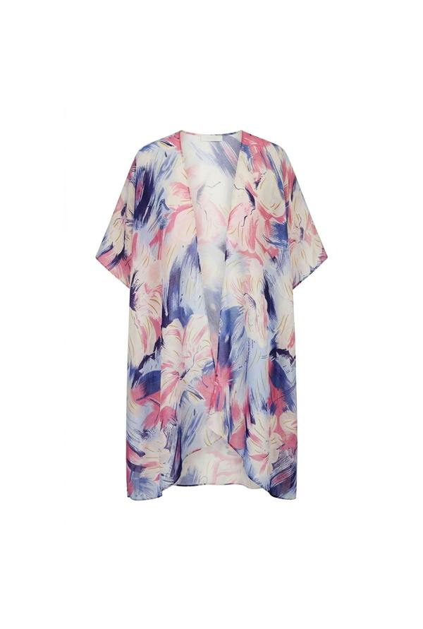 James Lakeland Blue Iris Print Kaftan