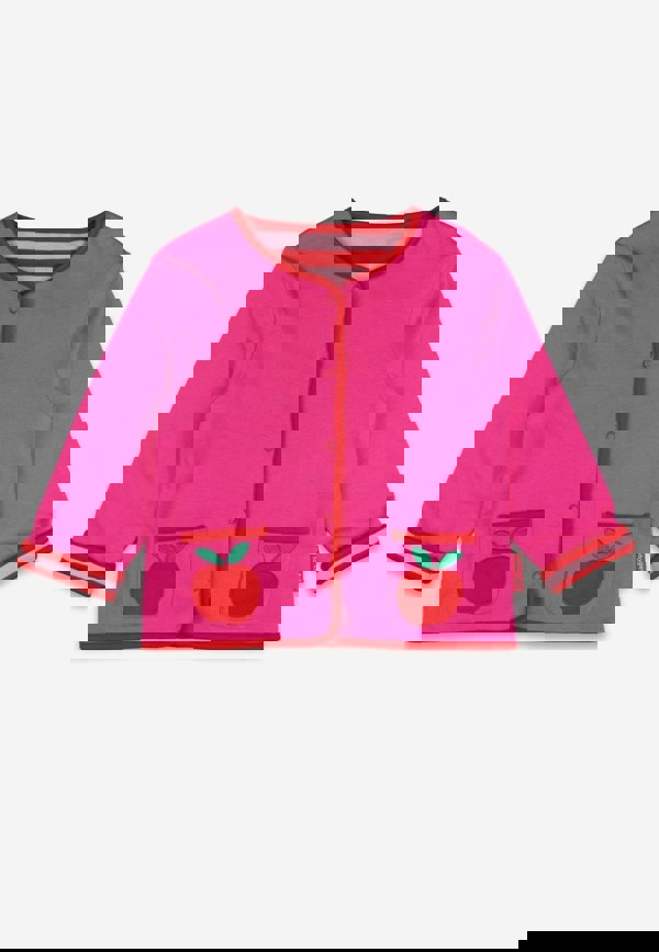 Organic Apple Applique Reversible Jacket - Toby Tiger