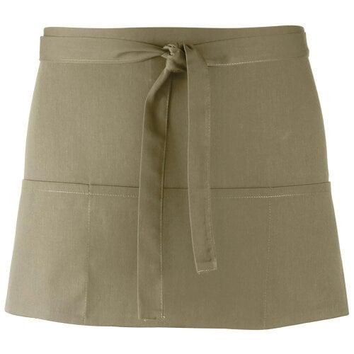 Premier Ladies/Womens Colours 3 Pocket Apron / Workwear (Pack of 2) - Olive