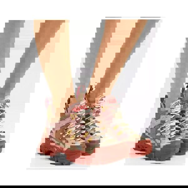 Gucci Flashtrek trainers in pink and rust with multicoloured accents