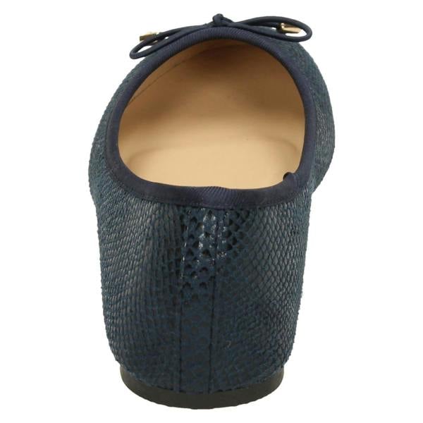Spot On Ladies Spot On Bow Trim Ballerinas