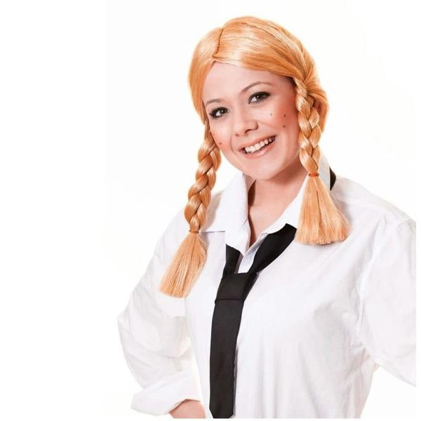 Bristol Novelty Unisex Schoolgirl Wig - Blonde - 