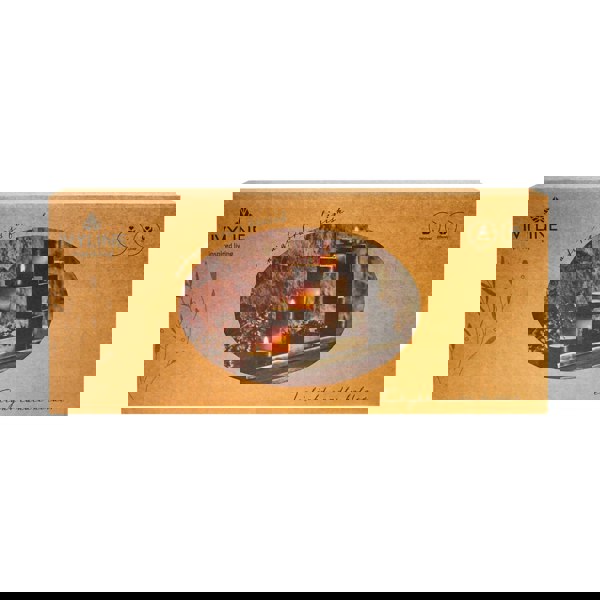 Ivyline Tealight Candle Holder with Décor Box in Antique Brass