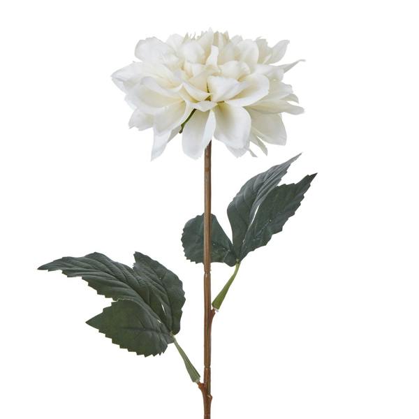 Wyld Haus Set of 3 Artificial Flowers Tall White Dahlia Stems