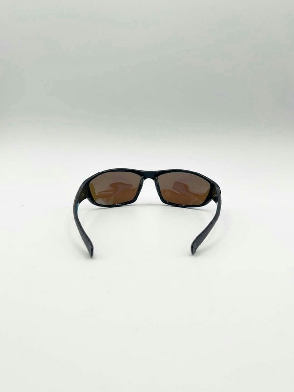 SVNX Outdoor Racer Sunglasses in Black Blue with Hard Case