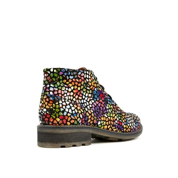Embassy London Laviva - Pop Art - Women's round toe wide fitted leather ankle boot