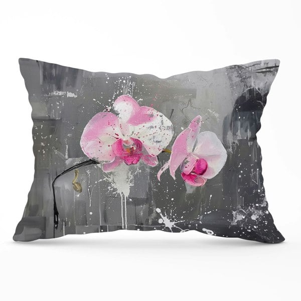 Warren Reed Pink Orchids Splashart Cushions