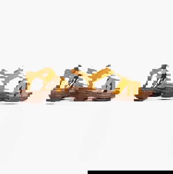 Rieker Elasticated Womens Sandals - Yellow (62808-68)